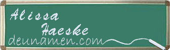 Alissa Haeske Visitenkarte